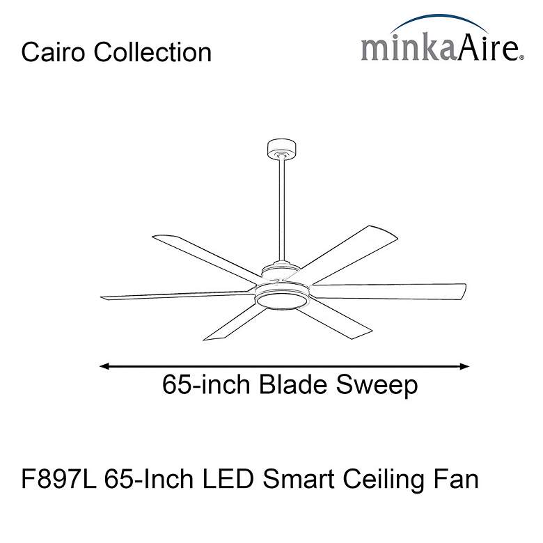 Image 7 65" Cairo Flat White LED Smart Ceiling Fan more views