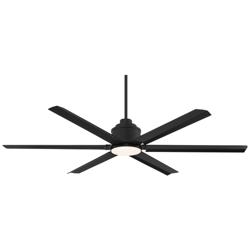 65" Casa Vieja Ultra Breeze Black Wet LED Ceiling Fan with Remote