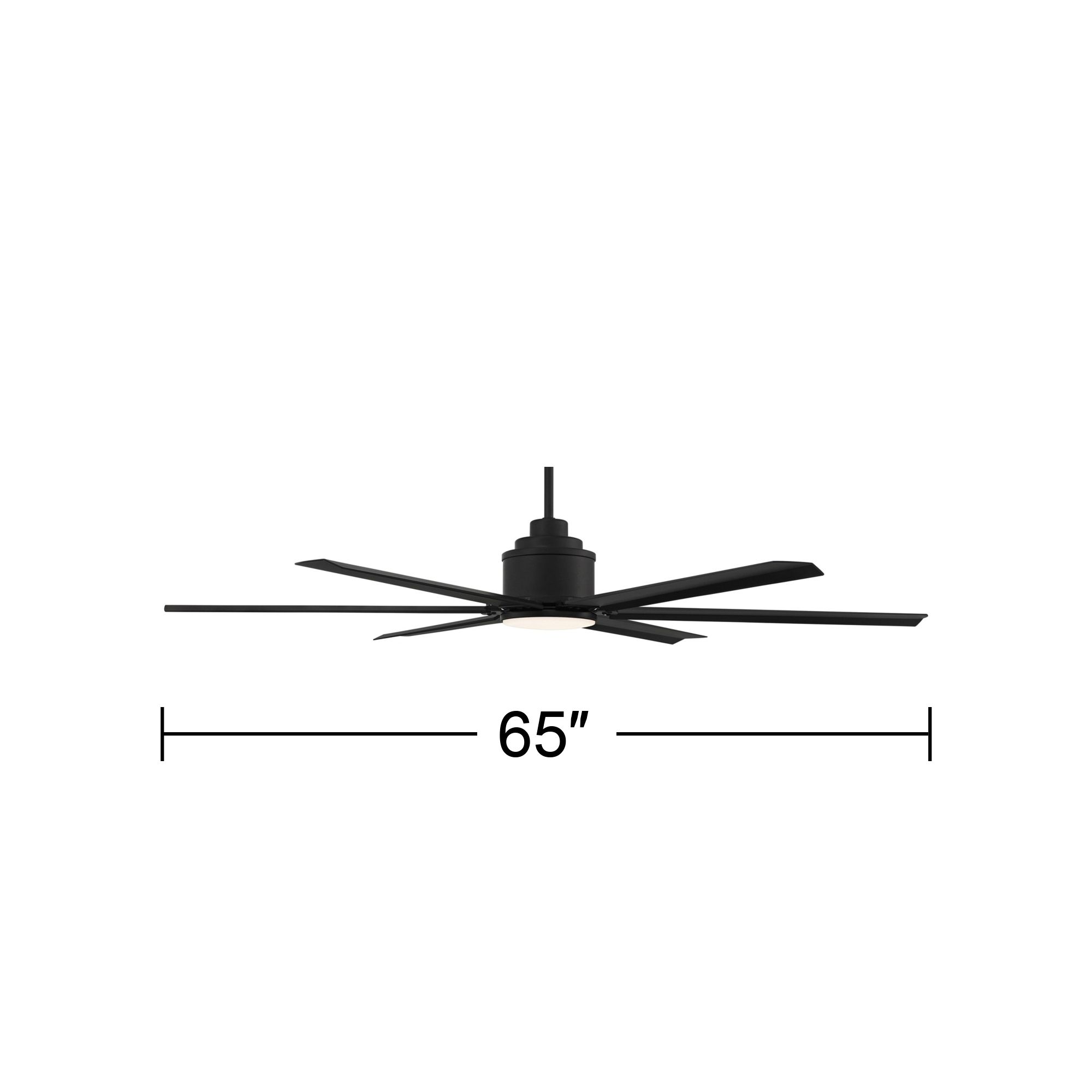 65" Casa Vieja Ultra Breeze Black Wet LED Ceiling Fan with Remote in scene
