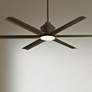 2_65" Casa Vieja Ultra Breeze Bronze LED Wet Ceiling Fan with Remote