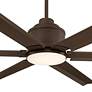4_65" Casa Vieja Ultra Breeze Bronze LED Wet Ceiling Fan with Remote more views