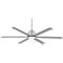 65" Casa Vieja Ultra Breeze Nickel Wet LED Ceiling Fan with Remote