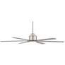 6_65" Casa Vieja Ultra Breeze Nickel Wet LED Ceiling Fan with Remote more views