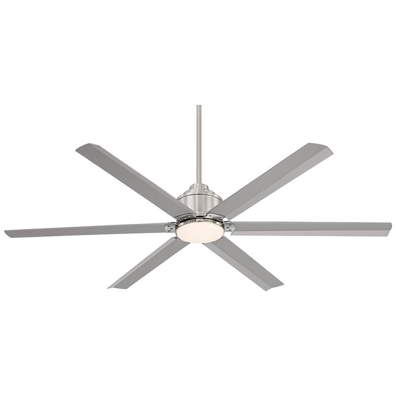 Image 7 65" Casa Vieja Ultra Breeze Nickel Wet LED Ceiling Fan with Remote more views