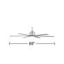 65" Casa Vieja Ultra Breeze Nickel Wet LED Ceiling Fan with Remote