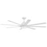 65" Craftmade Rush LED White Finish Wet Rated Smart Ceiling Fan