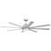 65" Craftmade Rush Nickel 8-Blade LED Wet Rated Smart Ceiling Fan