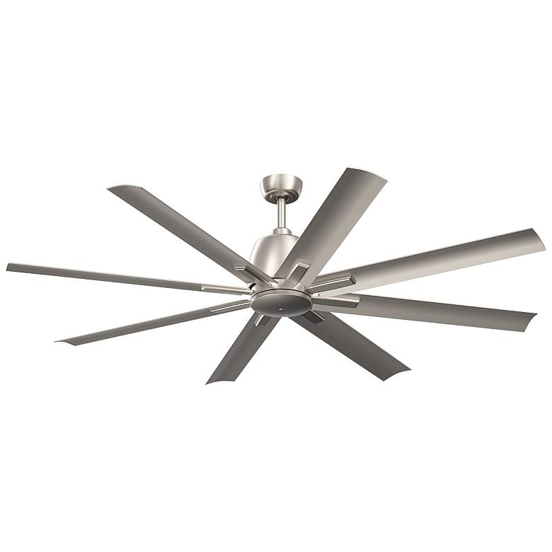 Image 1 65 inch Kichler Breda Brushed Nickel Outdoor Ceiling Fan with Remote