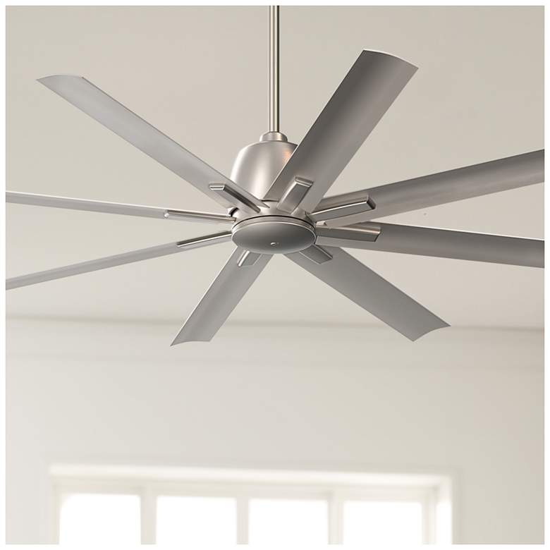 Image 1 65" Kichler Breda Brushed Nickel Outdoor Ceiling Fan with Remote