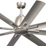 65" Kichler Breda Brushed Nickel Outdoor Ceiling Fan with Remote