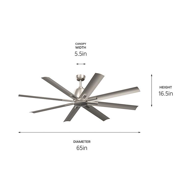 Image 6 65" Kichler Breda Brushed Nickel Outdoor Ceiling Fan with Remote more views