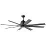 1_65" Kichler Breda Satin Black Outdoor Ceiling Fan with Remote