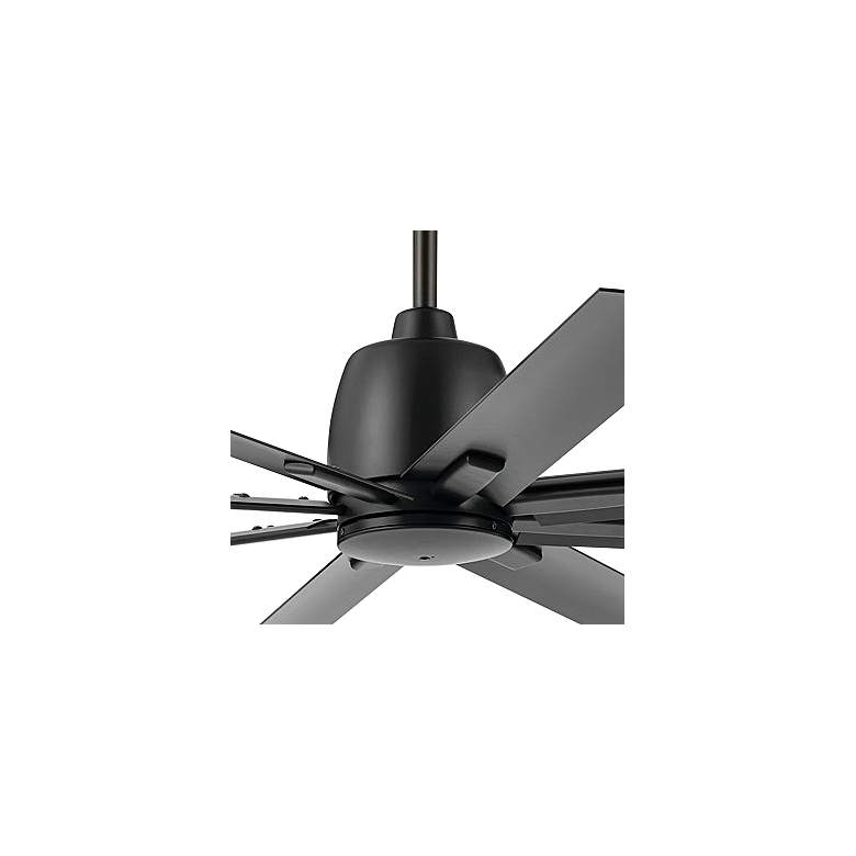 Image 2 65" Kichler Breda Satin Black Outdoor Ceiling Fan with Remote more views