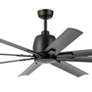 3_65" Kichler Breda Satin Black Outdoor Ceiling Fan with Remote more views