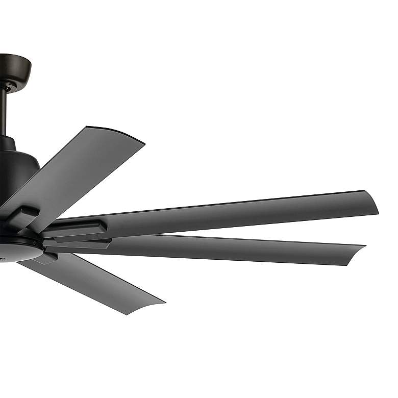 Image 4 65" Kichler Breda Satin Black Outdoor Ceiling Fan with Remote more views