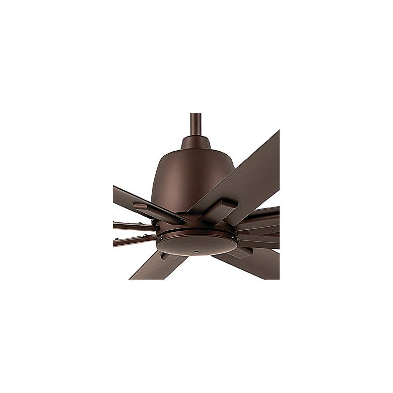 Image 3 65" Kichler Breda Satin Natural Bronze Outdoor Ceiling Fan with Remote more views