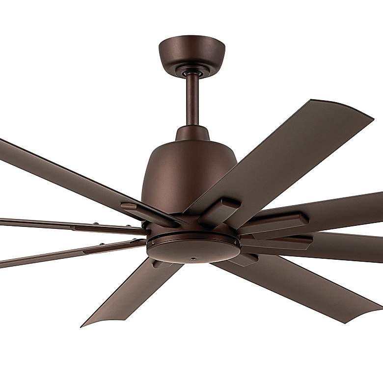 Image 3 65" Kichler Breda Satin Natural Bronze Outdoor Ceiling Fan with Remote more views