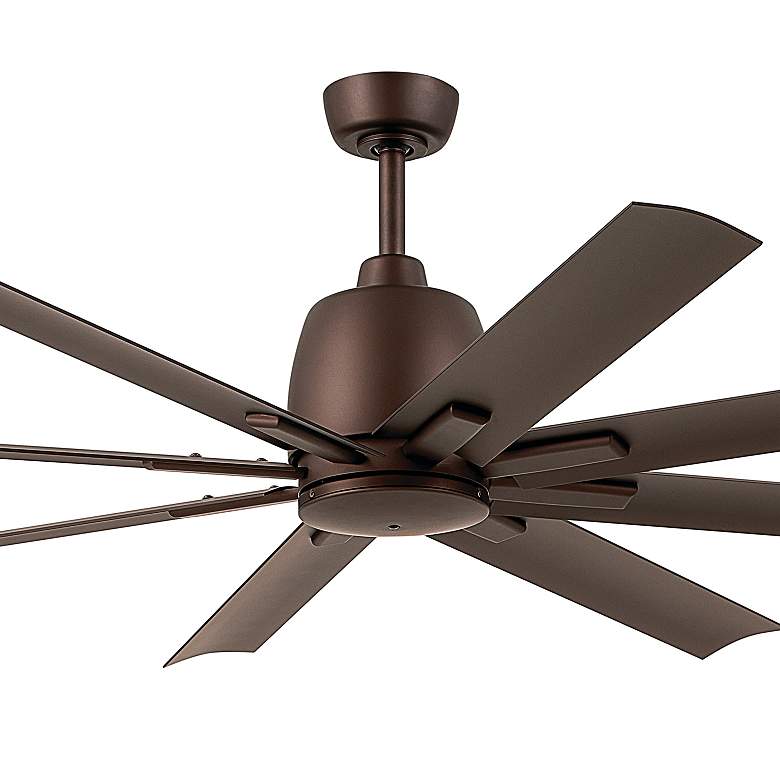 Image 3 65 inch Kichler Breda Satin Natural Bronze Outdoor Ceiling Fan with Remote more views