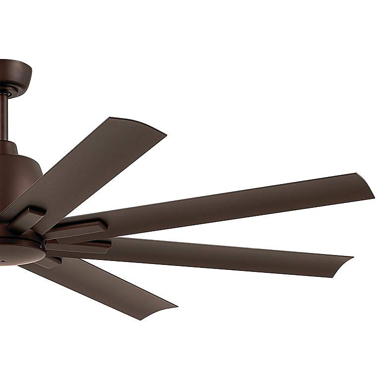 Image 3 65 inch Kichler Breda Satin Natural Bronze Outdoor Ceiling Fan with Remote more views