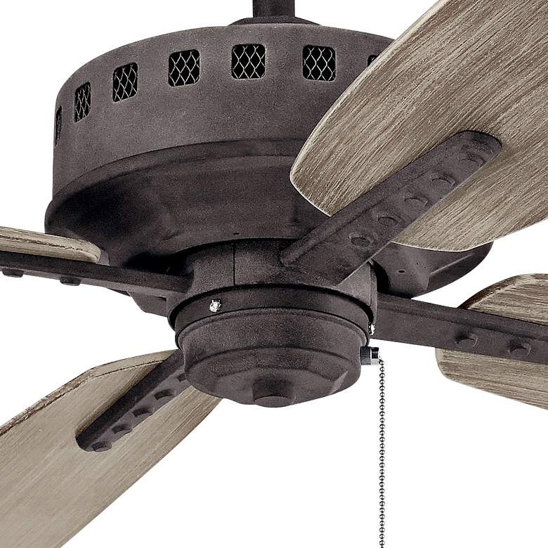Image 3 65 inch Kichler Eads Patio XL Weathered Zinc Pull Chain Outdoor Fan more views