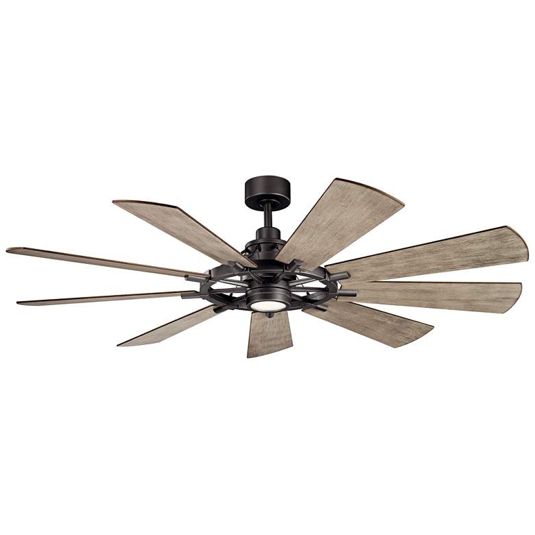 Image 2 65 inch Kichler Gentry Anvil Iron LED Ceiling Fan with Wall Control