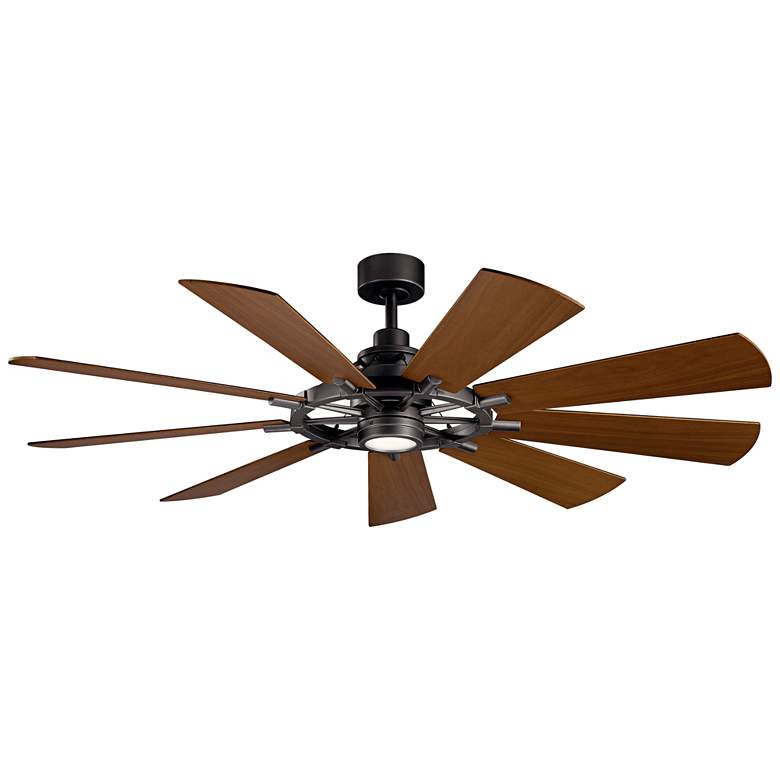 Image 3 65" Kichler Gentry Anvil Iron LED Ceiling Fan with Wall Control more views