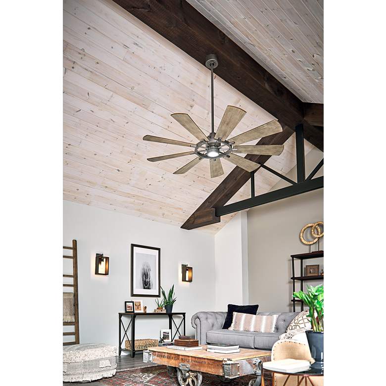 Image 4 65" Kichler Gentry Anvil Iron LED Ceiling Fan with Wall Control more views