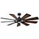 65" Kichler Gentry Distressed Black LED Ceiling Fan