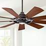 65" Kichler Gentry Weathered Zinc LED Ceiling Fan with Wall Control