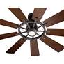 65" Kichler Gentry Weathered Zinc LED Ceiling Fan with Wall Control