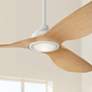 65" Kichler Imari Oak Matte White LED Ceiling Fan with Wall Control