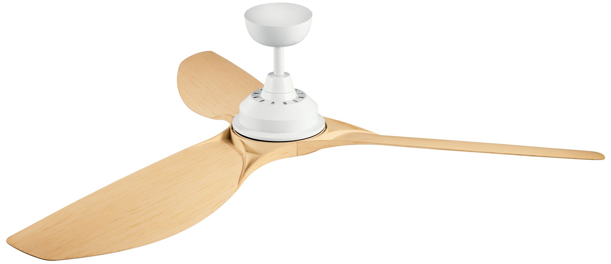 Image 3 65" Kichler Imari Oak Matte White LED Ceiling Fan with Wall Control more views