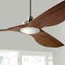 65" Kichler Imari Walnut and Nickel LED Ceiling Fan with Wall Control