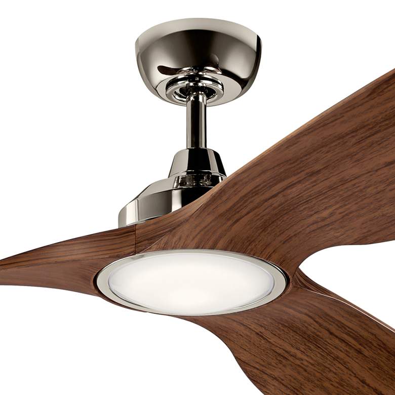 Image 3 65 inch Kichler Imari Walnut and Nickel LED Ceiling Fan with Wall Control more views
