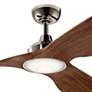 65" Kichler Imari Walnut and Nickel LED Ceiling Fan with Wall Control