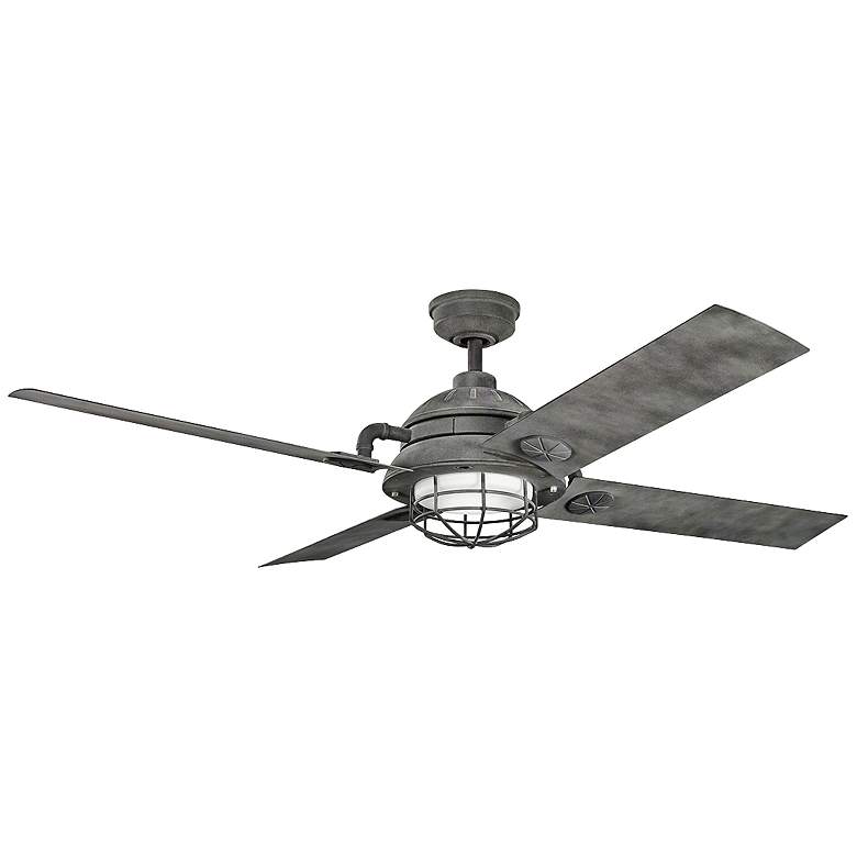 Image 2 65 inch Kichler Maor LED Weathered Zinc Pull Chain Ceiling Fan