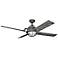 65" Kichler Maor LED Weathered Zinc Pull Chain Ceiling Fan