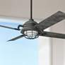 65" Kichler Maor LED Weathered Zinc Pull Chain Ceiling Fan
