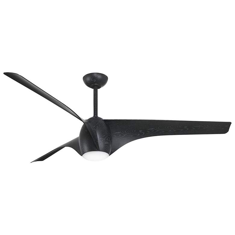 Image 2 65" Minka Aire Airewave Black Maple Indoor LED Ceiling Fan with Remote