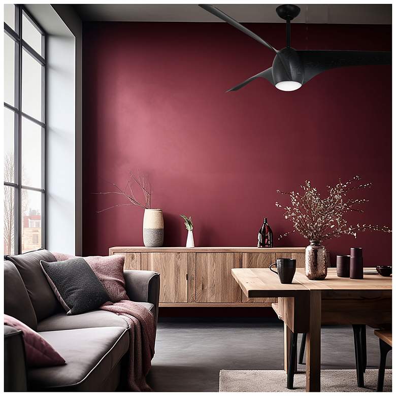 Image 5 65" Minka Aire Airewave Black Maple Indoor LED Ceiling Fan with Remote more views