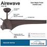 6_65" Minka Aire Airewave Dark Maple Indoor LED Ceiling Fan with Remote more views