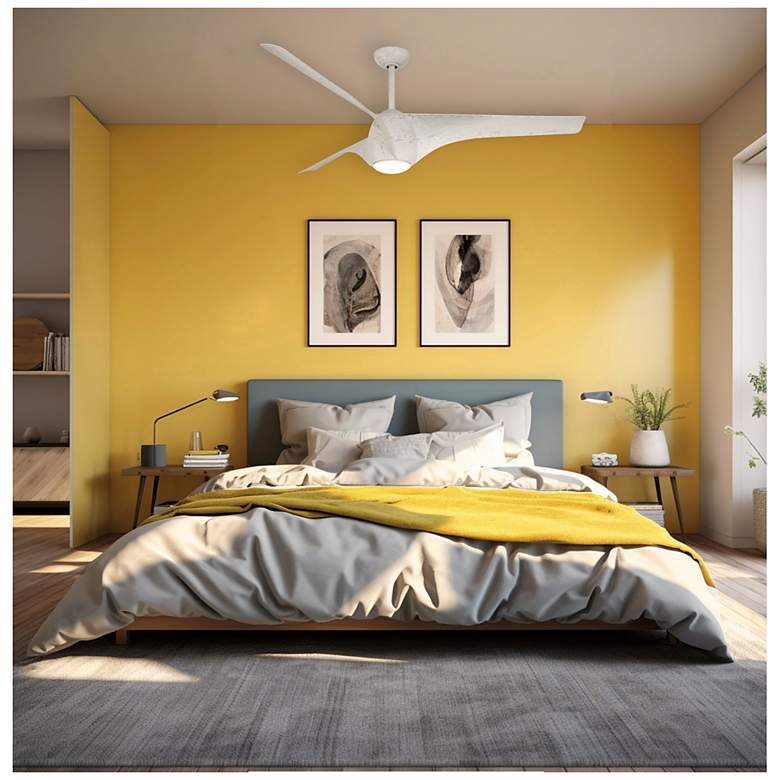 Image 5 65" Minka Aire Airewave Sterling Maple Indoor Remote LED Ceiling Fan more views