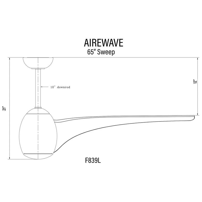 Image 6 65" Minka Aire Airewave Sterling Maple Indoor Remote LED Ceiling Fan more views
