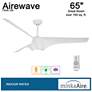 7_65" Minka Aire Airewave Sterling Maple Indoor Remote LED Ceiling Fan more views