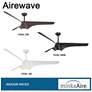 65" Minka Aire Airewave Sterling Maple Indoor Remote LED Ceiling Fan