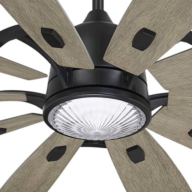 65&quot; Minka Aire Barn Coal Finish LED Light Rustic Smart Ceiling Fan more views