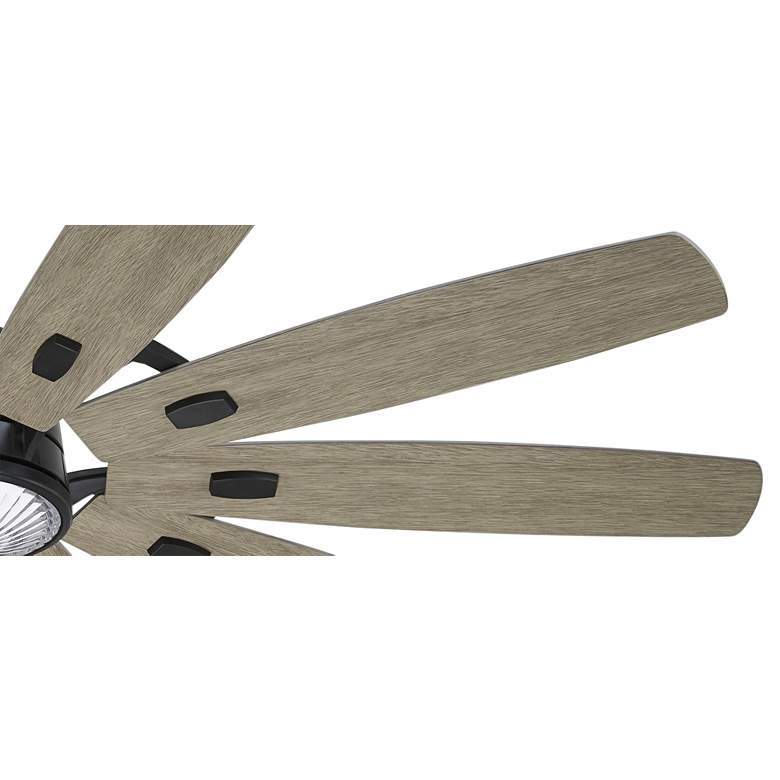 Image 4 65" Minka Aire Barn Coal Finish LED Light Rustic Smart Ceiling Fan more views