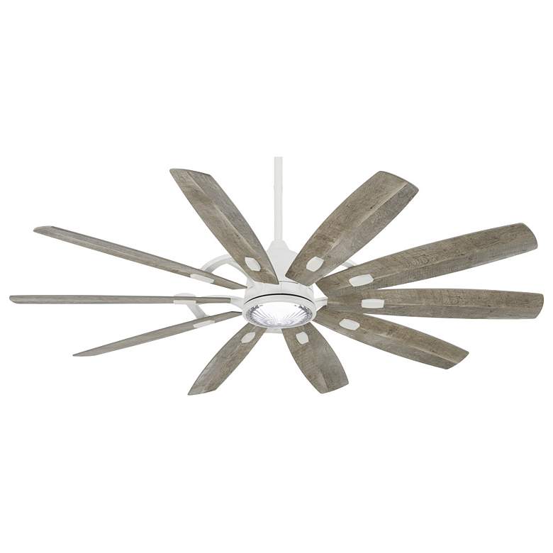 Image 2 65" Minka Aire Barn Flat White LED Large Smart Ceiling Fan