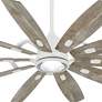 65" Minka Aire Barn Flat White LED Large Smart Ceiling Fan