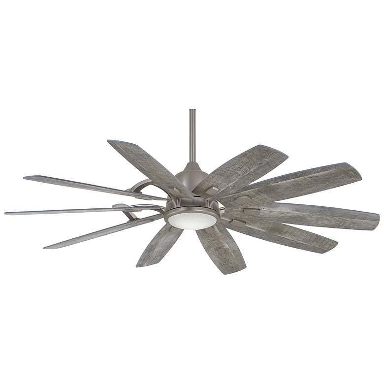 Image 2 65" Minka Aire Barn LED Indoor Rated Nickel Large Smart Ceiling Fan